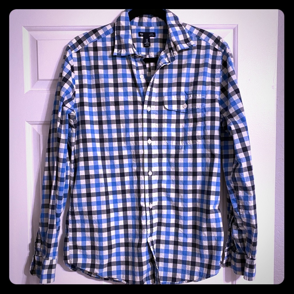 GAP Longsleeve Plaid Slim Fit Button Up Shirt